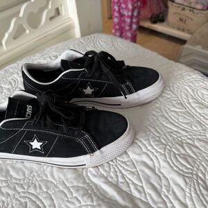 Skechers Black and White Kids Sneakers